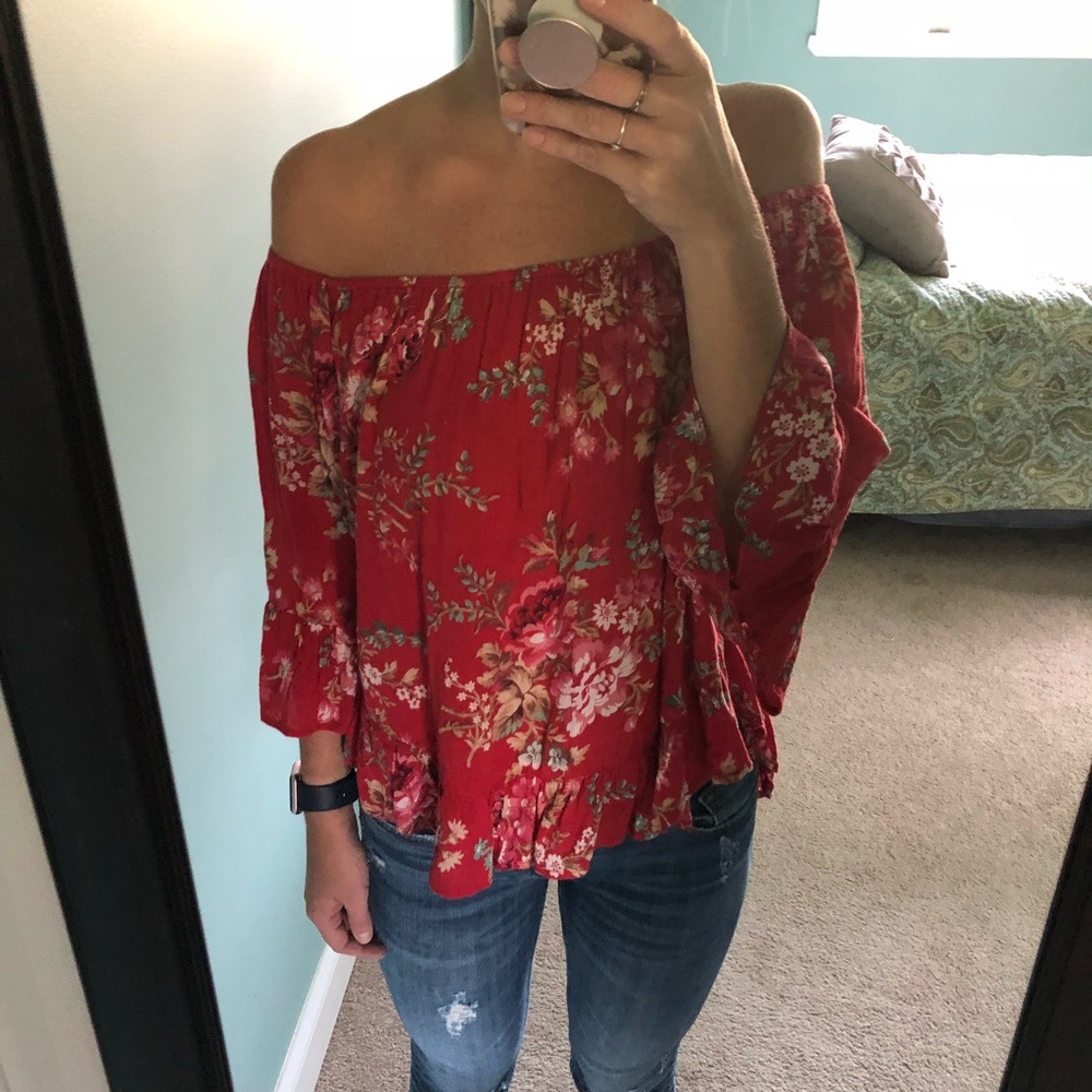 Denim & Supply off the shoulder shirt